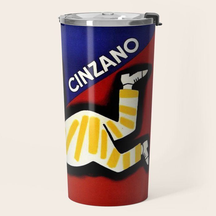 Vintage Cinzano Italian Yellow Zebra Advertisement Wall Art Travel Mug Gallery Image 2