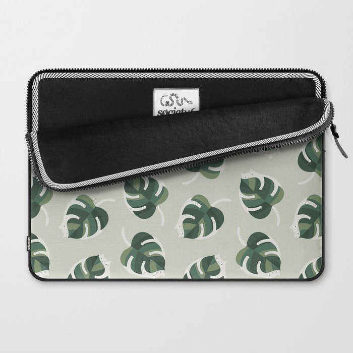 Monstera Cat pattern 1 Laptop Sleeve Gallery Image 2