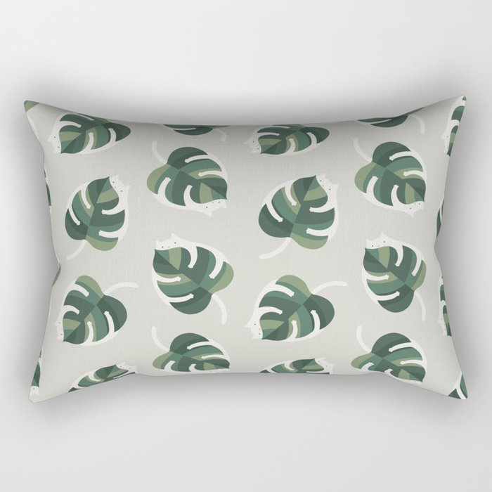 Monstera Cat pattern 1 Rectangular Pillow Gallery Image 1