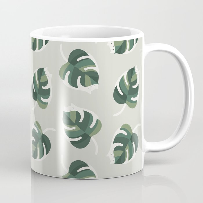 Monstera Cat pattern 1 Coffee Mug Gallery Image 1