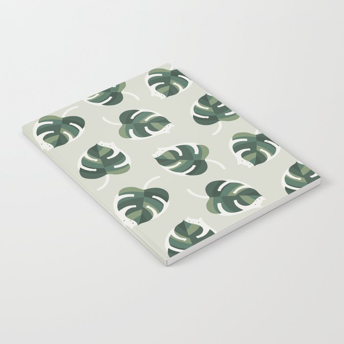 Monstera Cat pattern 1 Notebook Gallery Image 2