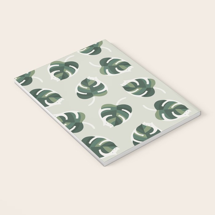 Monstera Cat pattern 1 Notebook Gallery Image 3