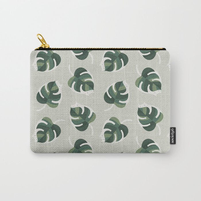 Monstera Cat pattern 1 Carry All Pouch Gallery Image 1