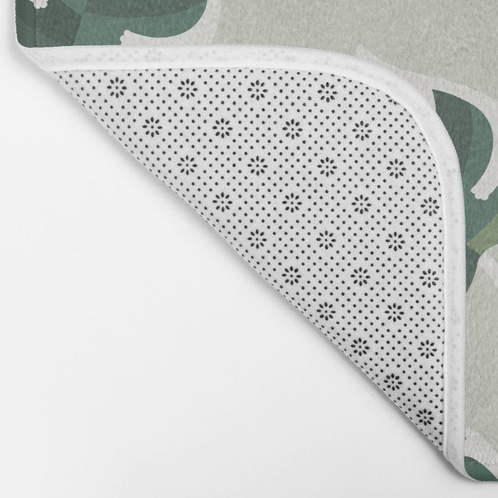 Monstera Cat pattern 1 Bath Mat Gallery Image 2