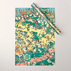 Fashionable Battle of Frogs by Kawanabe Kyosai, 1864 Wrapping Paper Gallery Image 1