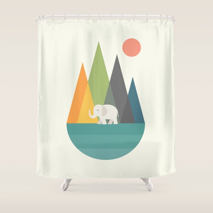 Walk In Peace Shower Curtain Gallery Image 1