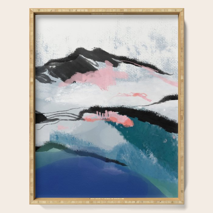 snow mountain Serving Tray Gallery Image 1