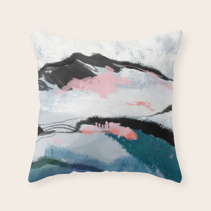 snow mountain Throw Pillow Gallery Image 6
