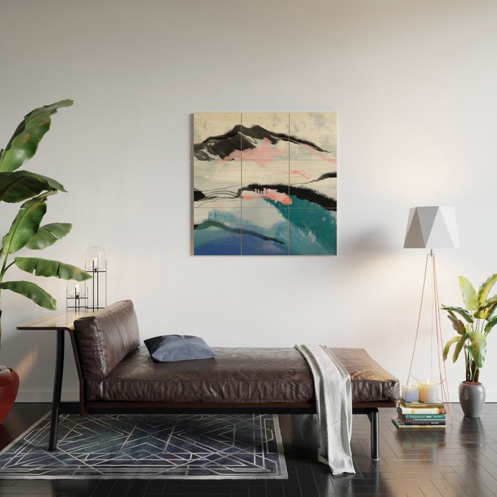 snow mountain Wood Wall Art Gallery Image 2