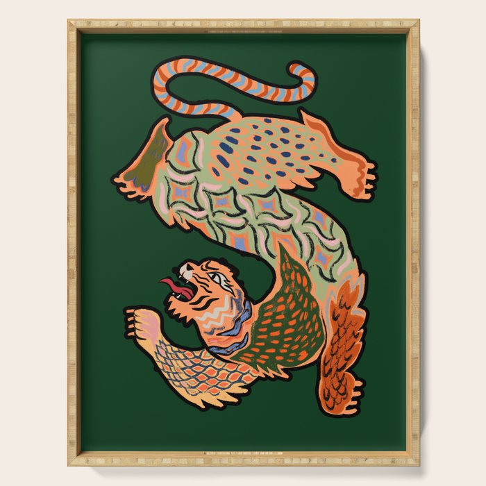 Asian Tiger  Serving Tray Gallery Image 1