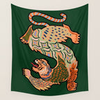 Asian Tiger  Wall Tapestry Gallery Image 4