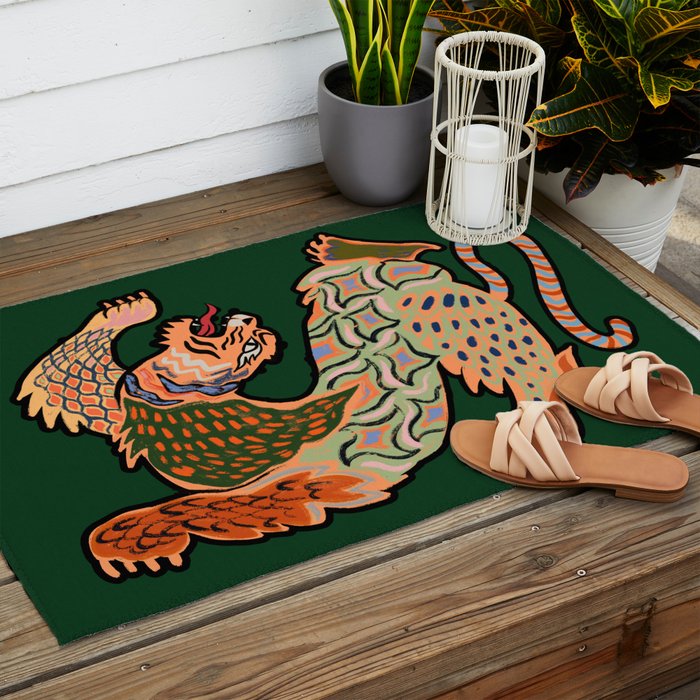 Asian Tiger  Outdoor Rug Gallery Image 2