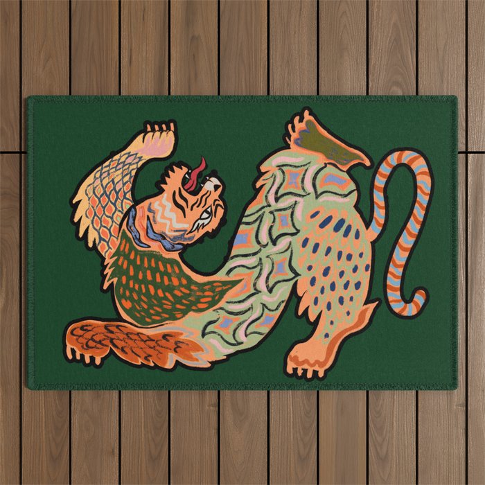 Asian Tiger  Outdoor Rug Gallery Image 1