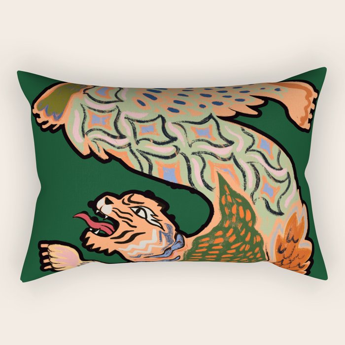 Asian Tiger  Rectangular Pillow Gallery Image 2