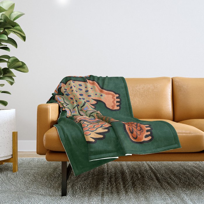 Asian Tiger  Throw Blanket Gallery Image 1