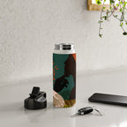 mid century black summer garden Water Bottle Gallery Image 4