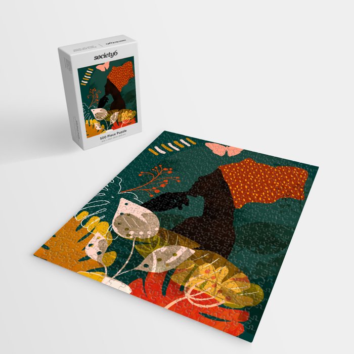 mid century black summer garden Jigsaw Puzzle Gallery Image 2