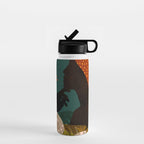mid century black summer garden Water Bottle Gallery Image 1