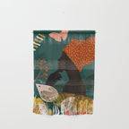 mid century black summer garden Wall Hanging Gallery Image 1