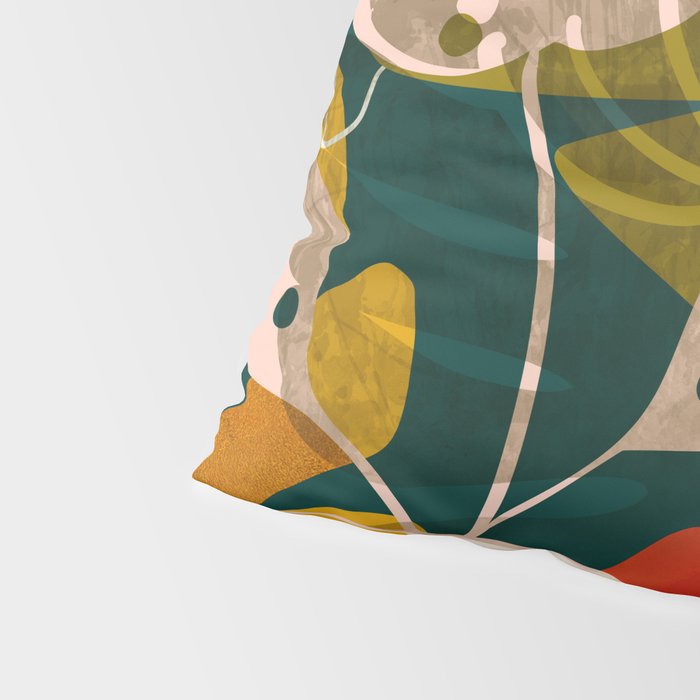 mid century black summer garden Pillow Sham Gallery Image 4