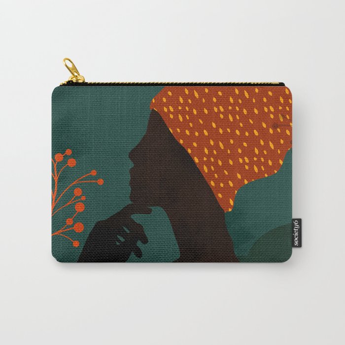 mid century black summer garden Carry All Pouch Gallery Image 1