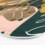 mid century black summer garden Bath Mat Gallery Image 3