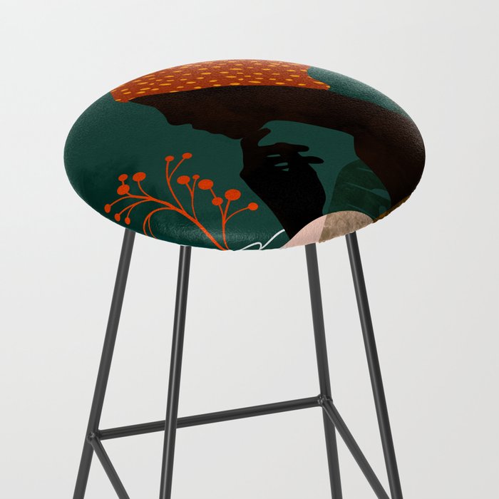 mid century black summer garden Stool Gallery Image 2