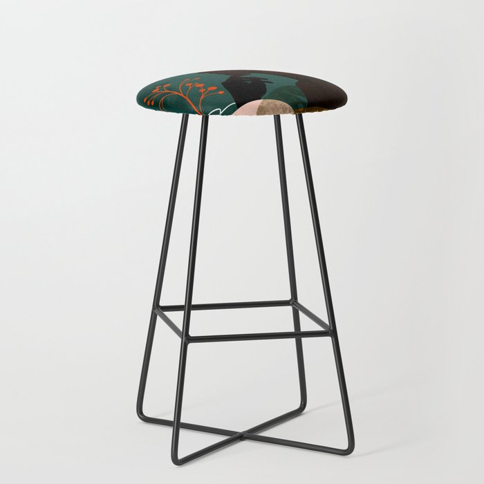 mid century black summer garden Stool Gallery Image 1