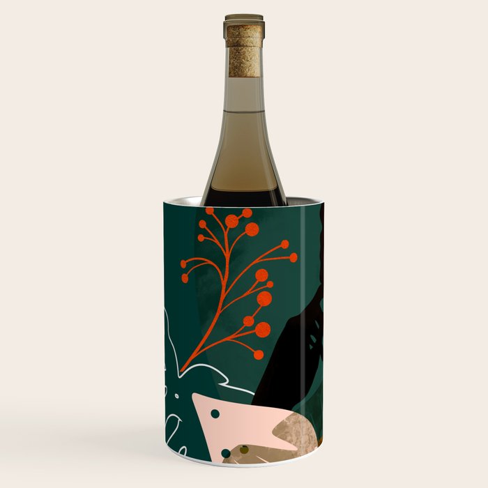 mid century black summer garden Wine Chiller Gallery Image 2