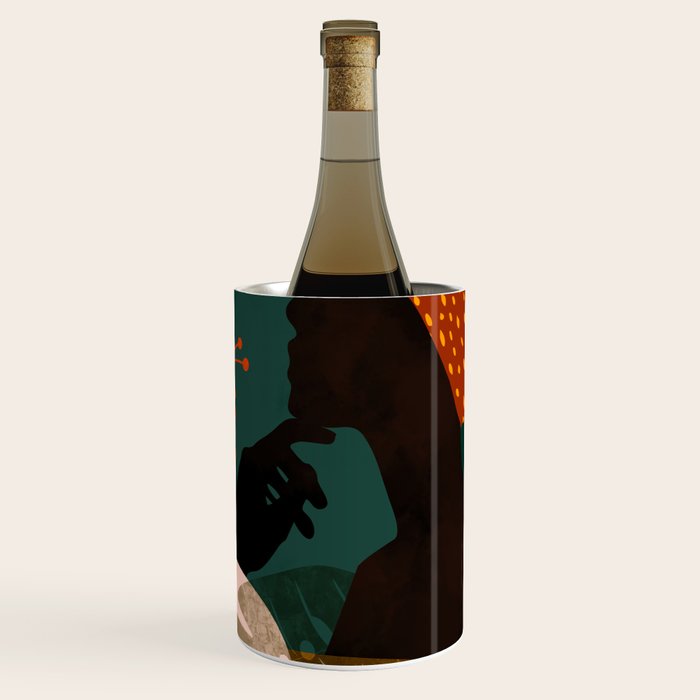 mid century black summer garden Wine Chiller Gallery Image 1