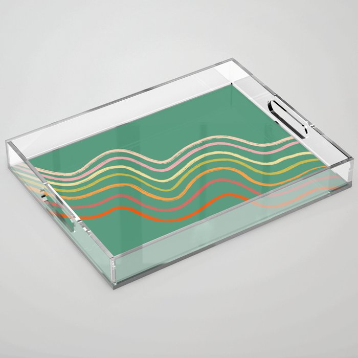 Groovy Color waves Acrylic Tray Gallery Image 1