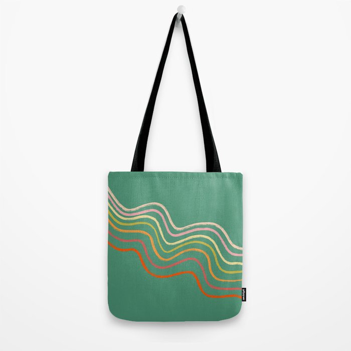 Groovy Color waves Tote Bag Gallery Image 2