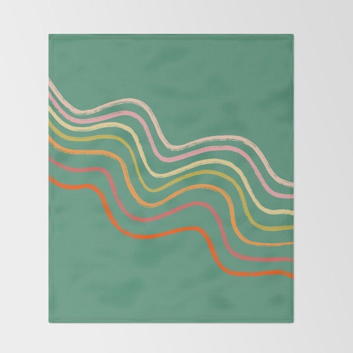 Groovy Color waves Throw Blanket Gallery Image 2