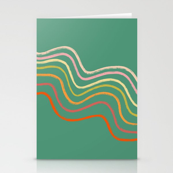 Groovy Color waves Stationery Card Gallery Image 1