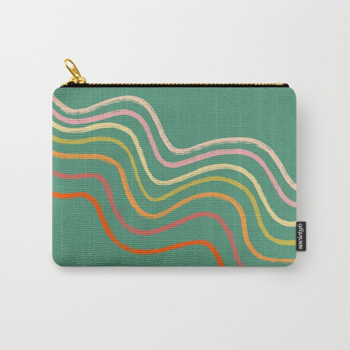 Groovy Color waves Carry All Pouch Gallery Image 1