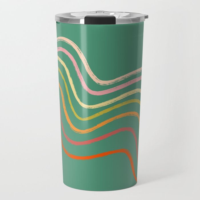 Groovy Color waves Travel Mug Gallery Image 1
