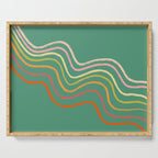 Groovy Color waves Serving Tray Gallery Image 1
