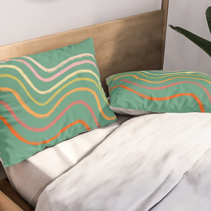 Groovy Color waves Pillow Sham Gallery Image 2