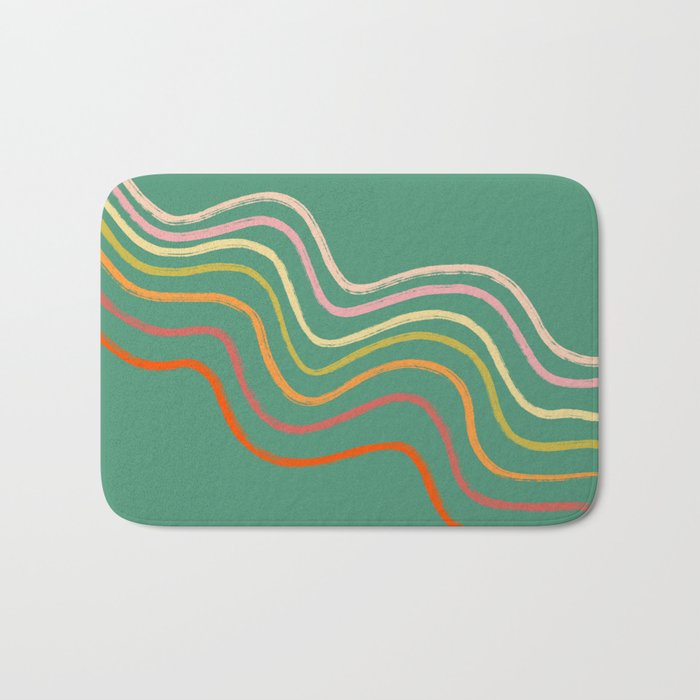 Groovy Color waves Bath Mat Gallery Image 1