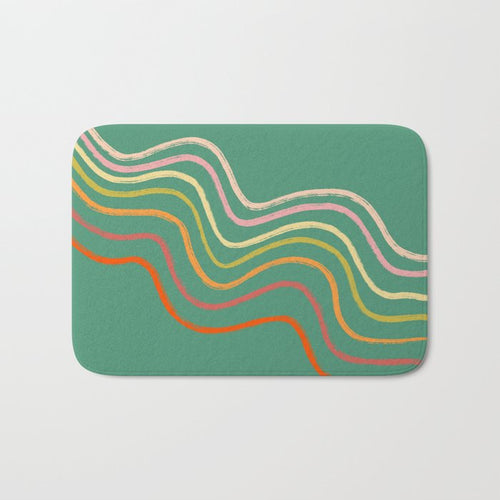 Groovy Color Waves Bath Mat Gallery Image 1