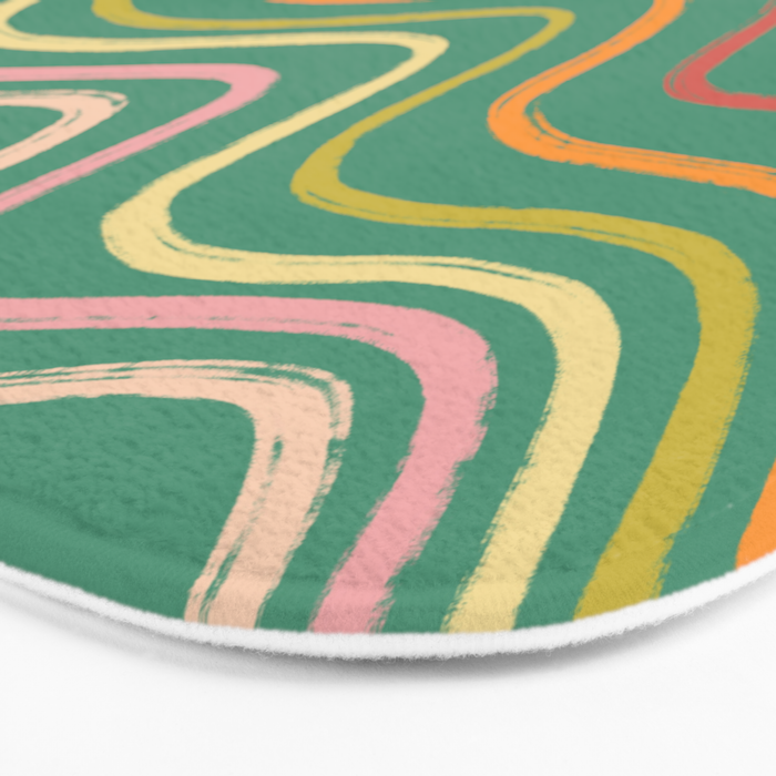 Groovy Color waves Bath Mat Gallery Image 3