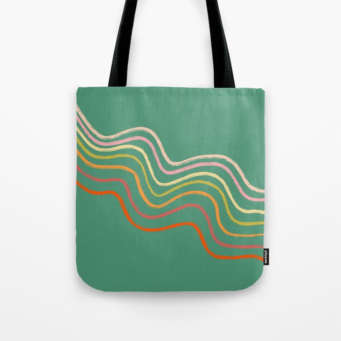 Groovy Color waves Tote Bag Gallery Image 1