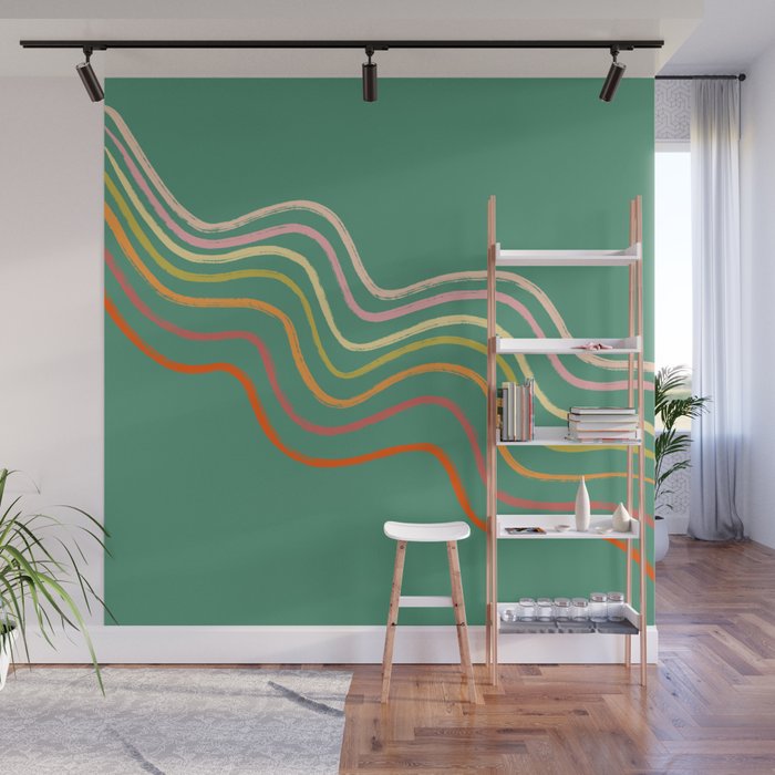 Groovy Color waves Wall Mural Gallery Image 1