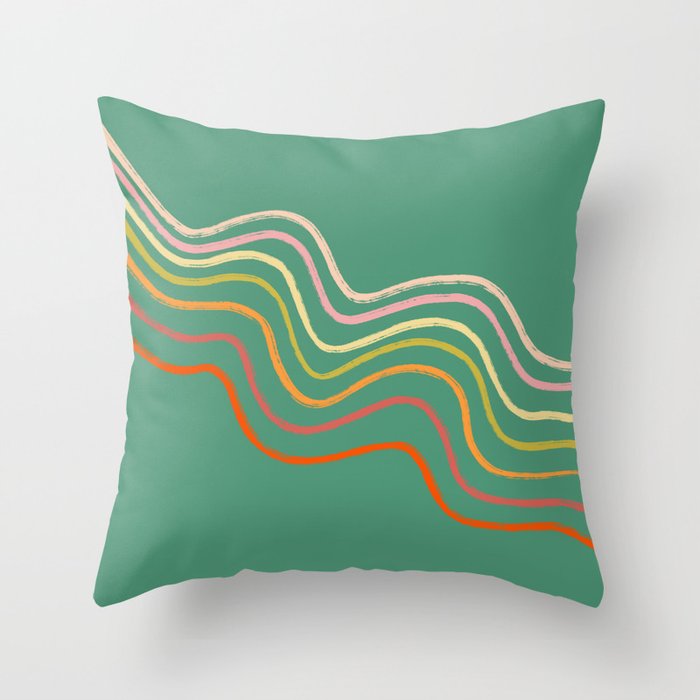 Groovy Color waves Throw Pillow Gallery Image 6