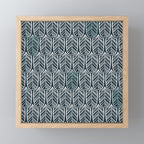 Feather Tile Navy Mini Art Print Gallery Image 1