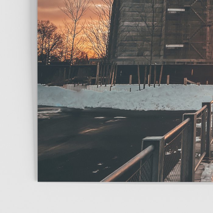 New York City Brooklyn Bridge during winter Poster Gallery Image 3