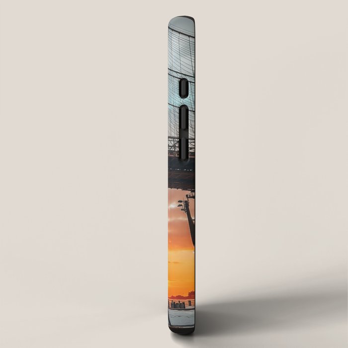 New York City Brooklyn Bridge during winter iPhone Case Gallery Image 2
