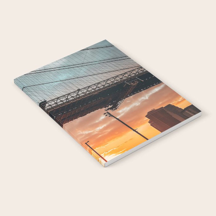 New York City Brooklyn Bridge during winter Notebook Gallery Image 2