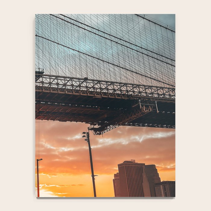 New York City Brooklyn Bridge during winter Notebook Gallery Image 4