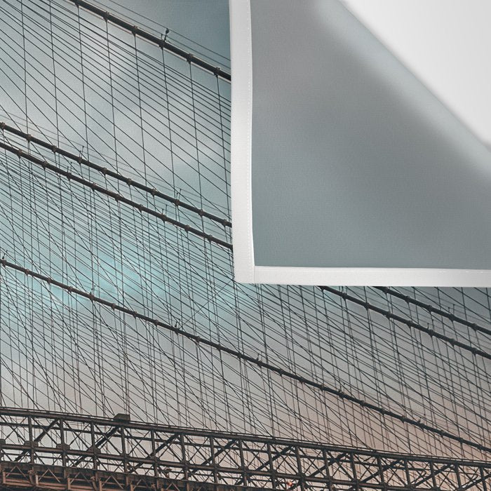 New York City Brooklyn Bridge during winter Wall Tapestry Gallery Image 3